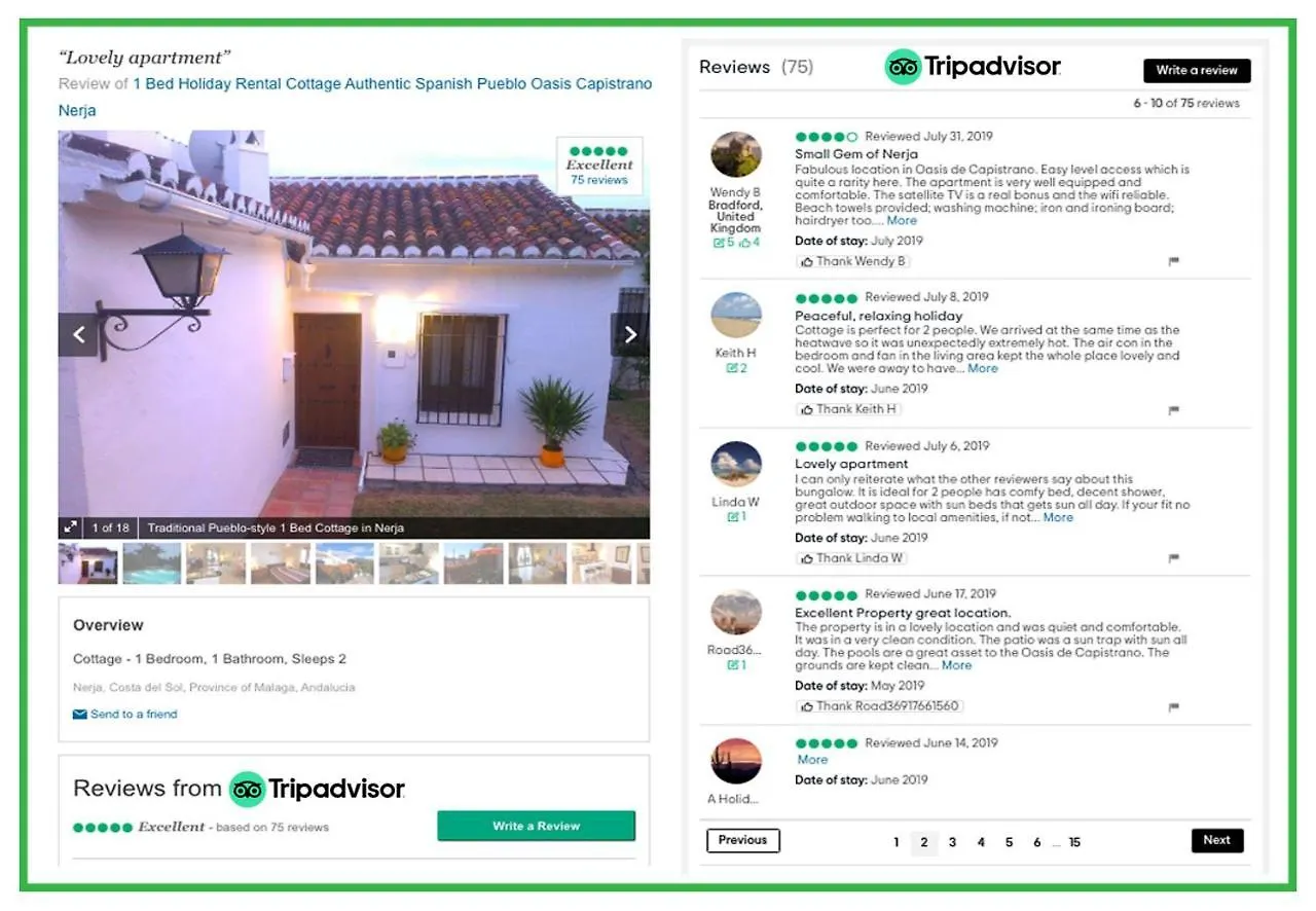 Holiday home 1 Bed Traditional Holiday Rental Cottage Oasis Capistrano Nerja Spain